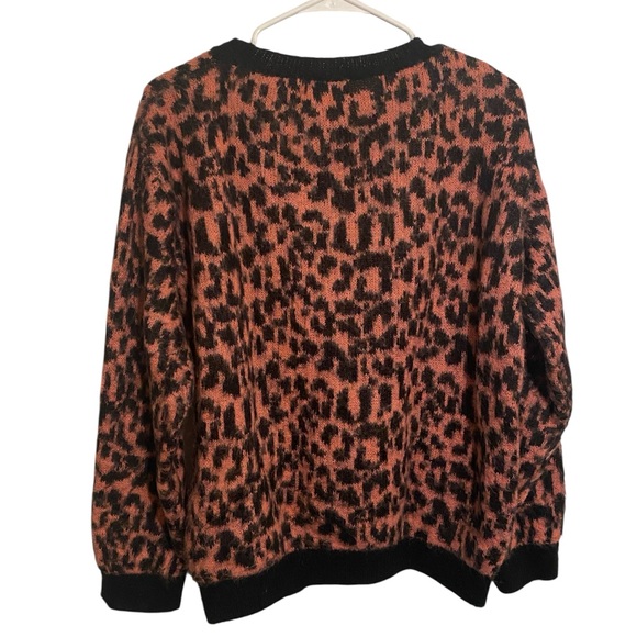 Essential Antwerp pink and black mohair leopard sweater - Picture 3 of 12
